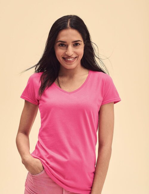 Fruit of the Loom Koszulka damska v-neck Iconic
