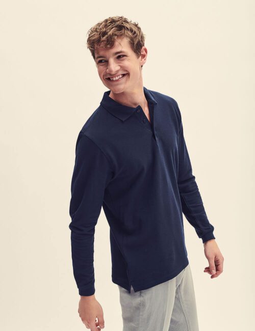 Fruit of the Loom Polo męskie Premium z długim rękawem