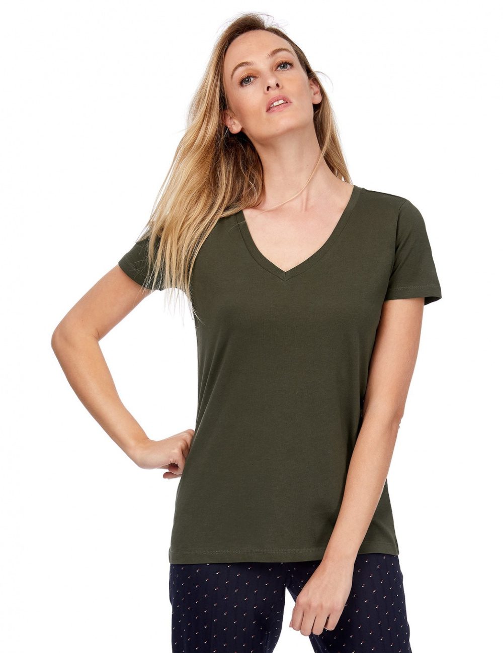 B&C Eko Koszulka damska V-neck Inspire