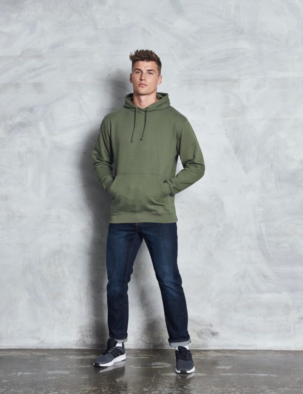 JUST HOODS Bluza męska Kangurka College Hoodie