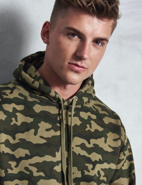 JUST HOODS Bluza męska kangurka Camo Hoodie