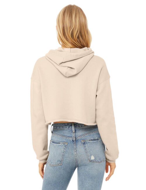 BELLA Bluza damska z kapturem Cropped Fleece Hoodie
