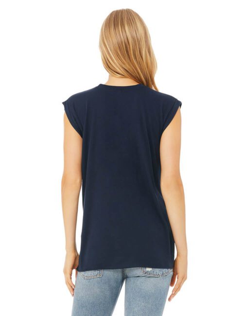 BELLA Koszulka damska Flowy Muscle Tee With Rolled Cuff