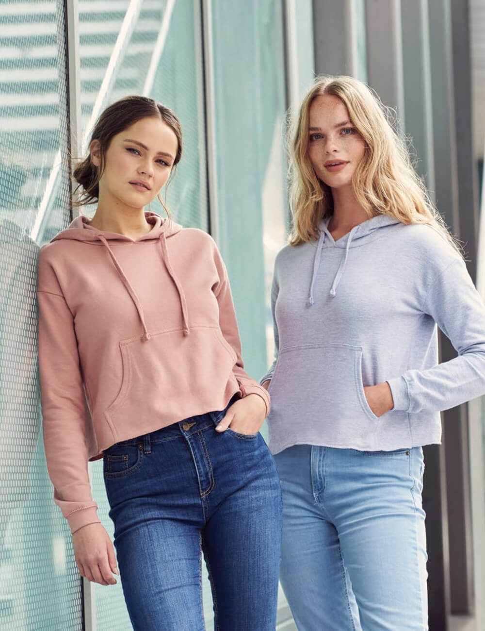 JUST HOODS Bluza damska Cropped Hoodie