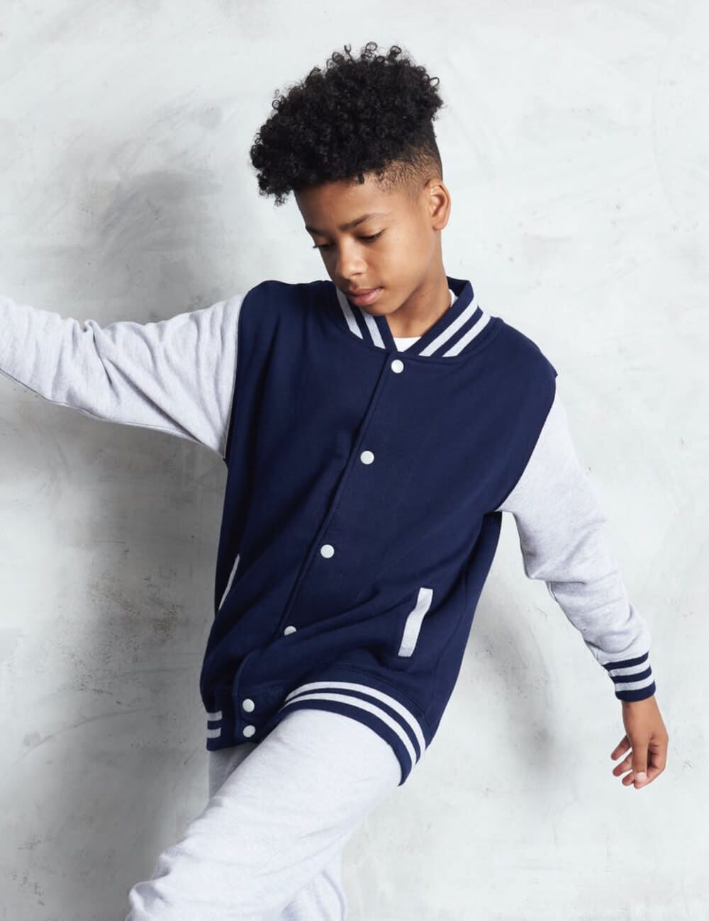 JUST HOODS Kurtka dziecięca Varsity Jacket