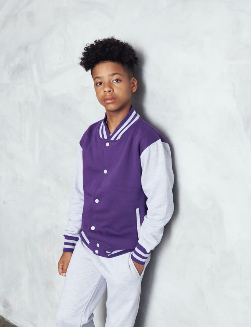 JUST HOODS Kurtka dziecięca Varsity Jacket