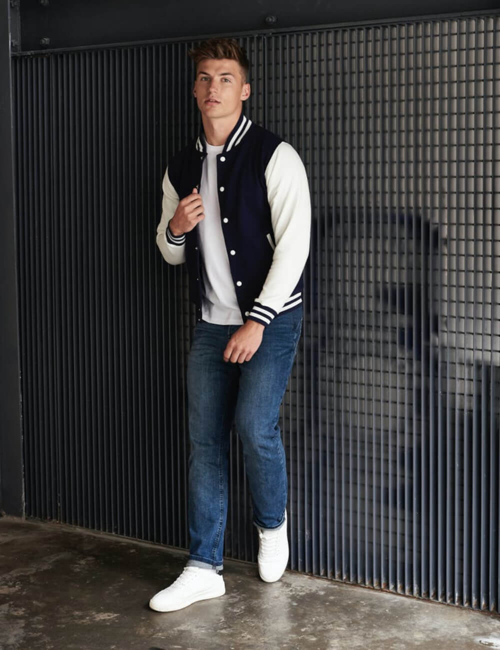 JUST HOODS Kurtka męska Varsity Jacket