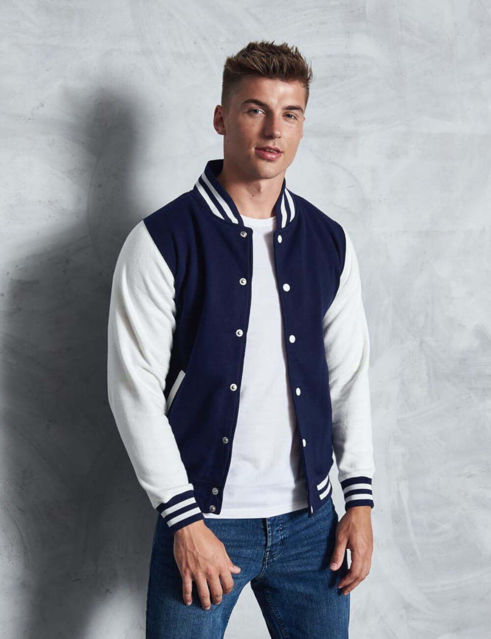 JUST HOODS Kurtka męska Varsity Jacket