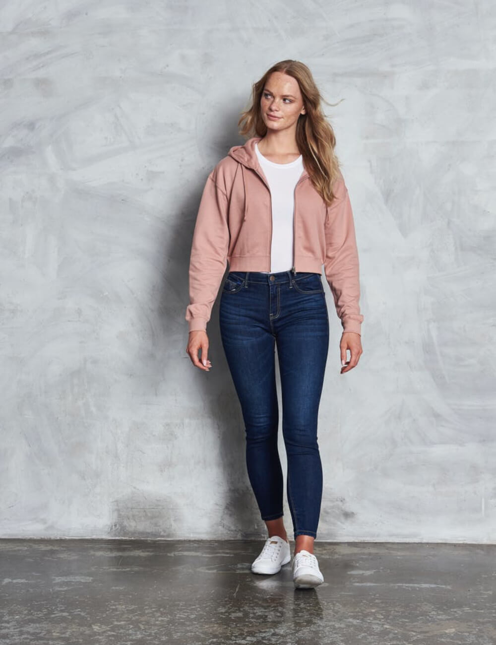 JUST HOODS Bluza damska Fashion Cropped Zoodie 3 JUST HOODS Bluza damska Fashion Cropped Zoodie