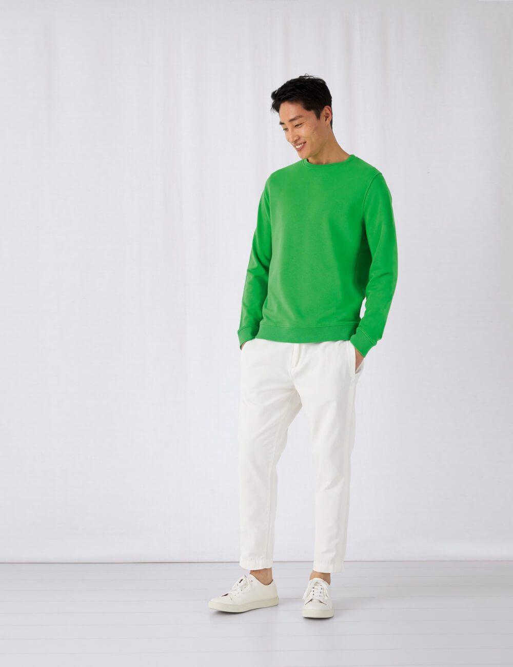 B&C Eko Bluza męska Organic Crew Neck - obrazek 3