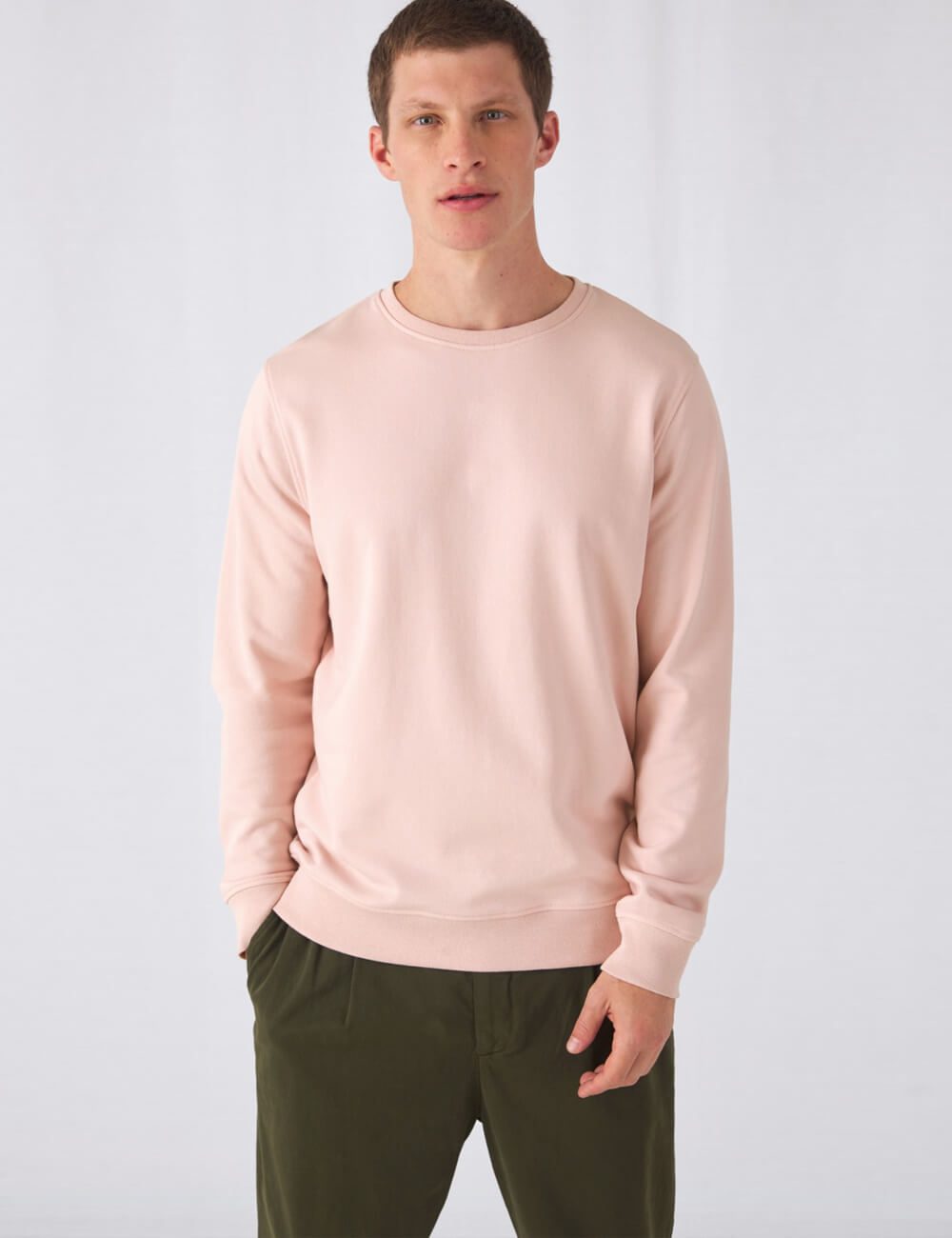 B&C Eko Bluza męska Organic Crew Neck - obrazek 4