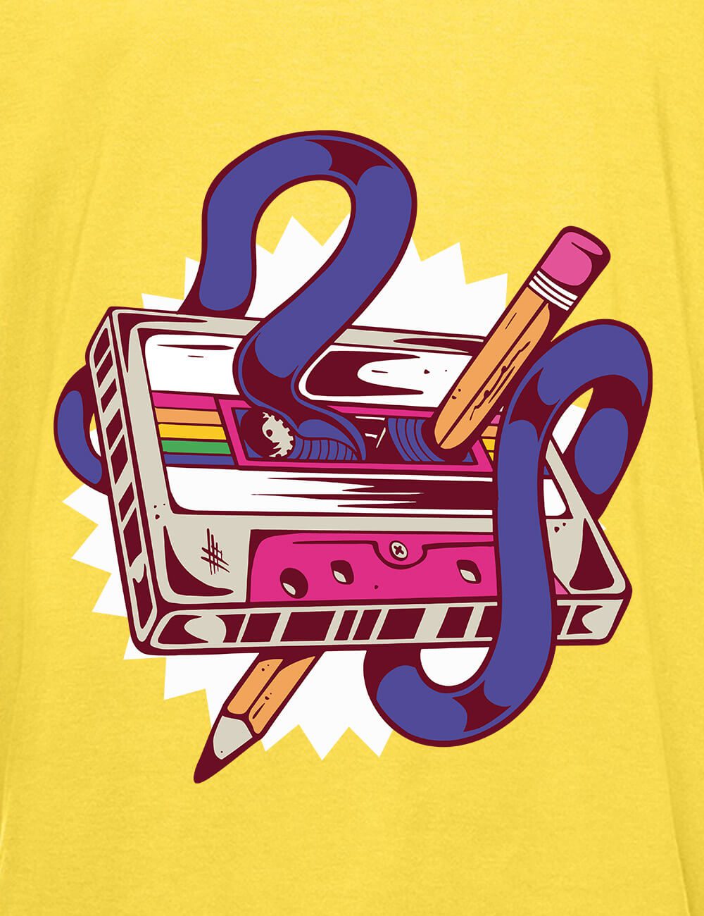 CASSETTE RETRO koszulka męska 2 CASSETTE RETRO