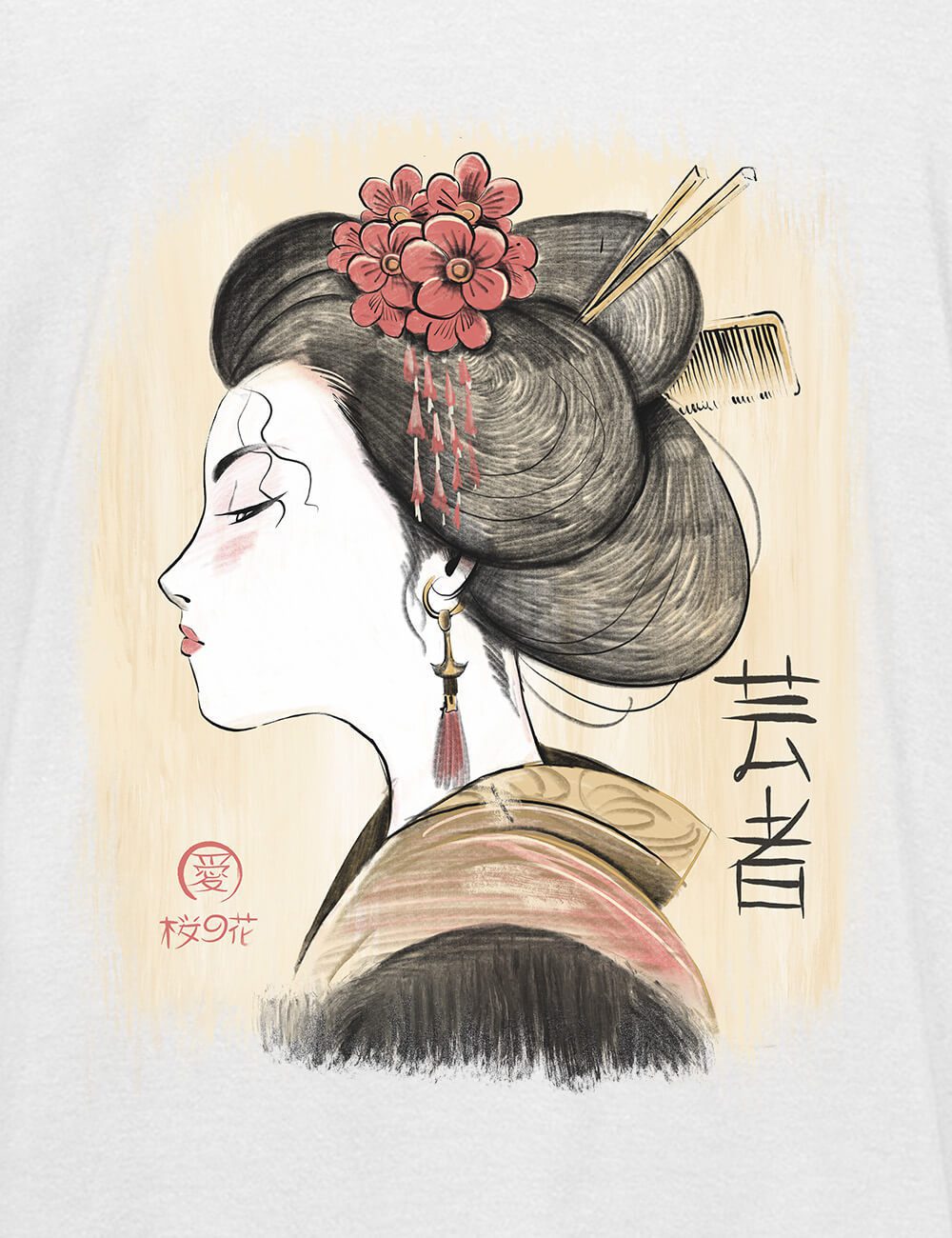 JAPANESE GEISHA koszulka męska 2 JAPANESE GEISHA