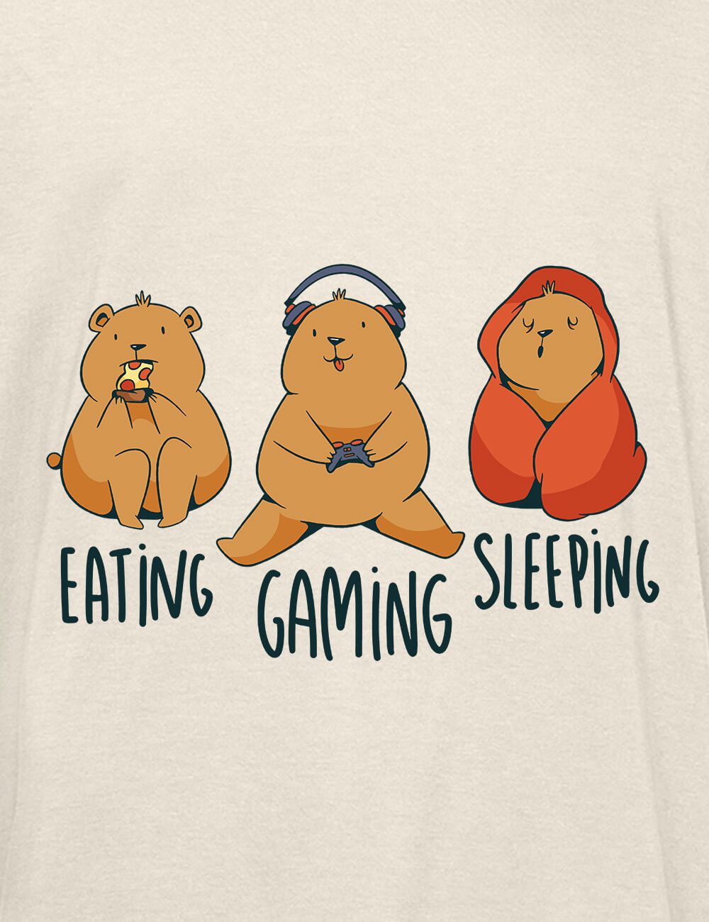 EATING GAMING SLEEPING koszulka męska 2 EATING GAMING SLEEPING
