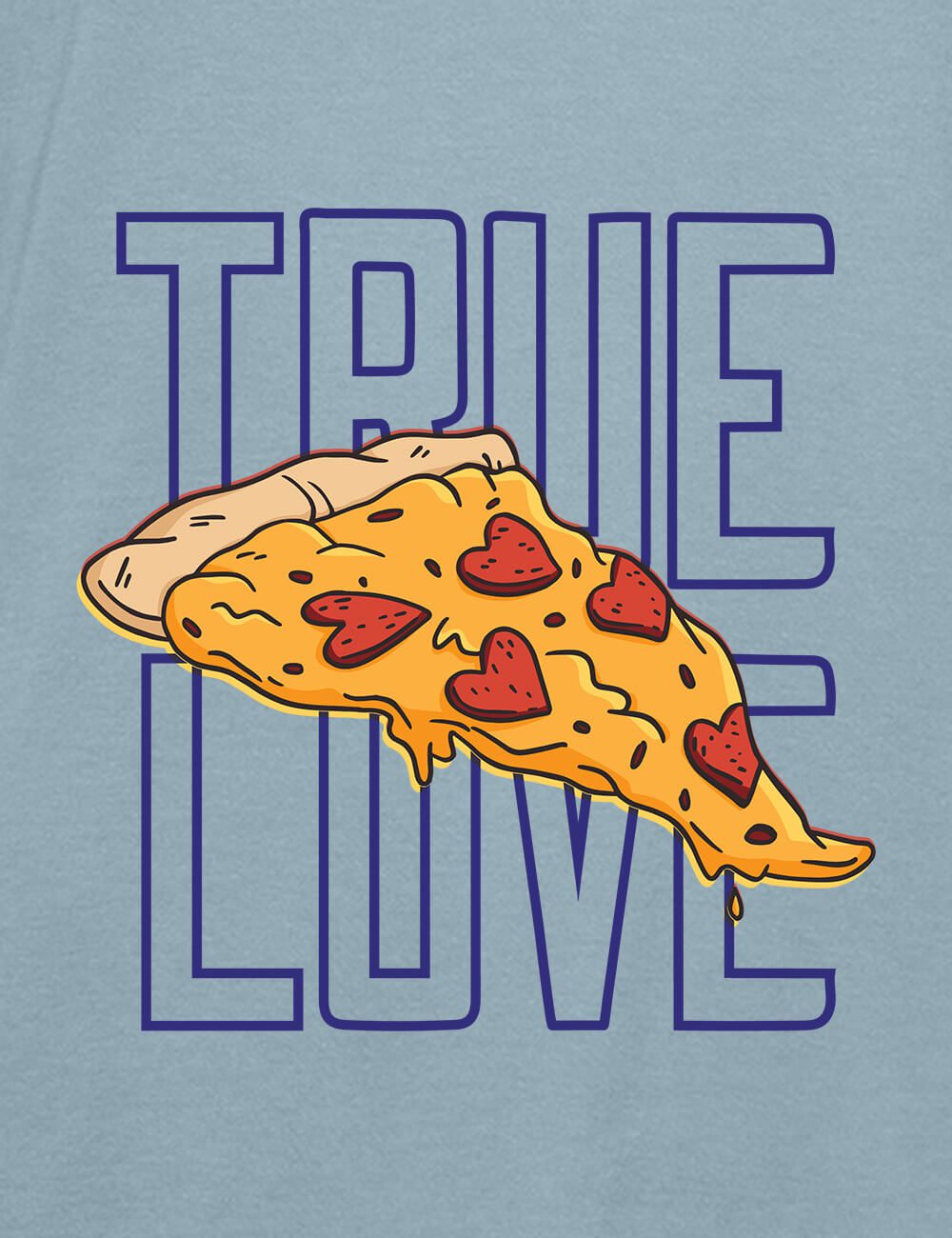 TRUE LOVE PIZZA koszulka damska 2 TRUE LOVE PIZZA