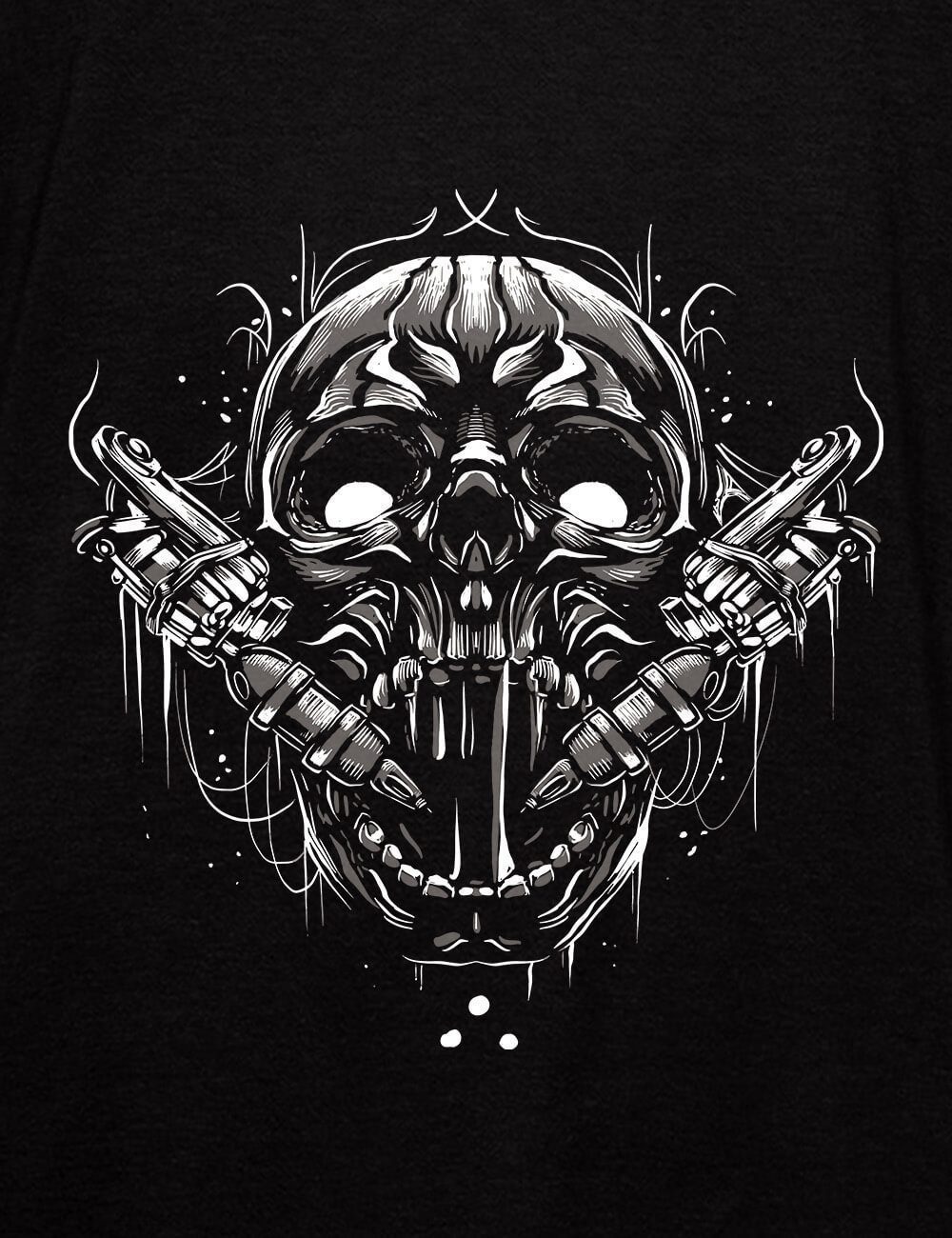 TATOO MACHINE SKULL koszulka męska 2 TATOO MACHINE SKULL