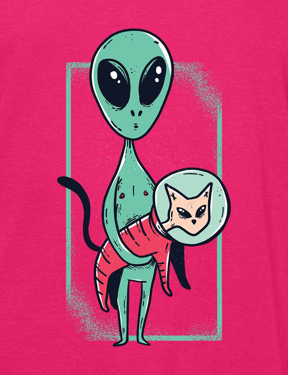ALIEN CAT koszulka męska 2 alien cat